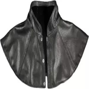 페스트 닥터 숄더 케이프 - 스탠드 칼라가 있는 리얼 가죽 스팀펑크 맨틀 고딕 중세 코스프레 망토