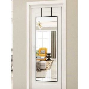 문걸이 부착형 전신거울 문부착 화장대 155x45cm 피팅 골드 소품 드레스룸 경대