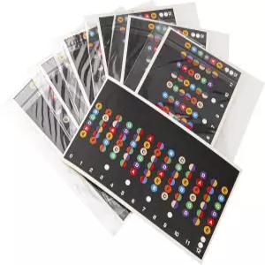 7Pcs 유톤 기타 프렛보드 스티커 노트 데칼 핑거보드 프렛 맵 초보 학습자 연습과 호환됨 6현 어쿠스틱