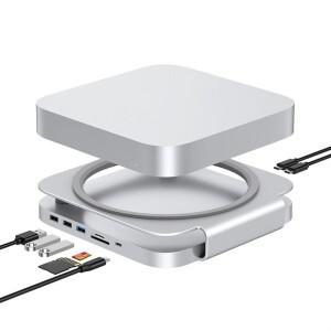 AP-하드 드라이브 인클로저 USB C 허브 타입-C 도킹 스테이션 NVME M.2 SSD 케이스 4K M1 맥 미니 소형 호