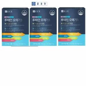 종근당 루테인 오메가3 1100mg x 30캡슐2+1총90캡슐 비타민A E 베타카로틴 마리골드