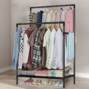안방드레스룸 작은방드레스룸 고정식행거 미니행거 오픈형옷장 조립식옷장 철제선반 2단행거 이동식