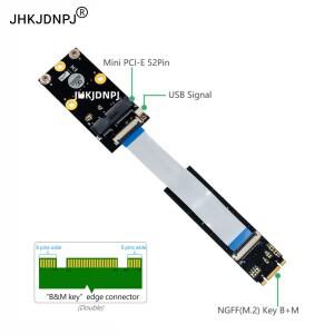 M.2 NGFF 키 B/M/B+M - FFC 케이블이 포함된 미니 소형 호환 PCI-E 어댑터