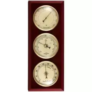 앰비언트 웨더 YG315 체리 피니시 다이얼 전통 기상 관측소