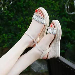 웨지 힐 에스파듀 발편한 여름