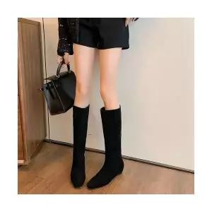 여성 러블리 신발 힐펌프스 웨지힐 스웨이드 웨지 힐 부츠 메일라드 롱 데님 다올5