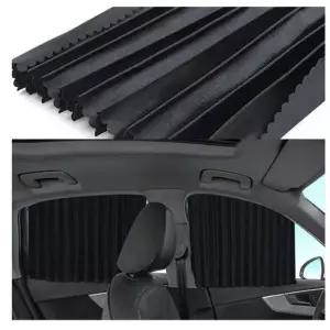 자석고정 차량용 커텐 햇빛가리개 블라인드 4개 차량커튼 흡착 블랙 자외선 보호 온도 레일 햇볕