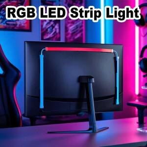 스마트 호환 USB RGB LED 스트립 조명 앱 제어 기능 PC 디스플레이 화면 침실 분위기 백라이트