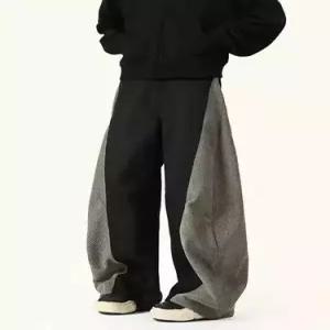 남성 배기핏 바지 트윌 캐주얼 가을 겨울 두꺼운 기모 커브드 MODU4