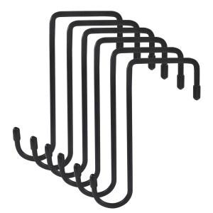 오보투이스 2.4 x 6 인치 비닐 펜스 , 식물, 화분, 새 모이통, 조명, 수영장 도구를 걸 수 있는 검은색 파우더 코팅 스틸 파티오