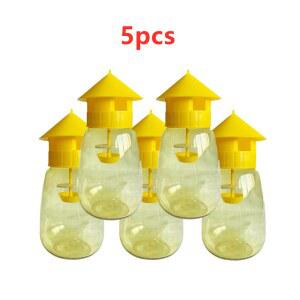 5PCS 플라이 트랩 노란색 플라스틱 Drosophila 과수원 포수 해충 제어 곤충 제품