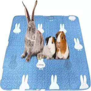 기니피그 소형 동물을 위한 캐서린 2 PCS 래빗 케이지 라이너 세척 가능 고흡수성 수면 패드 침대 토끼