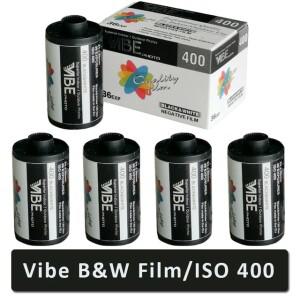 VIBE 400 흑백 필름 ISO 35mm 135 네거티브 코닥 카메라호환  36EXP/롤 1 롤 2 3 5 기한 3.2026