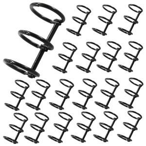 본시코키 20개 3개의 링 메탈 루즈 바인더 스냅 스플릿, 내경 20mm, DIY 여행 일기용 도서 링, 사진 앨범,