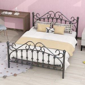 클래식 철제 침대 프레임 가구 침실 튼튼한 유럽 싱글 안방
