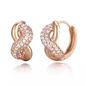 [엘르주얼리] 14K GF 트위스트 큐빅 원터치 귀걸이 ELGPEE328