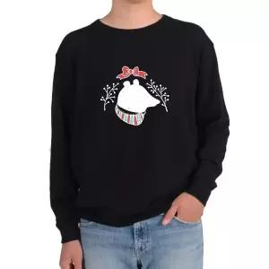 기모맨투맨 곰 곰얼굴 리본 서커스복장그림 전색상 사이즈 (WFKB981)