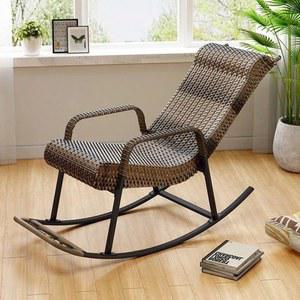 라탄 흔들의자 실내용 야외 요람 1인용흔들의자 벤치그네 해변 흰색 마당 방부목 거실그네