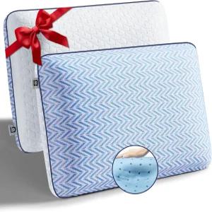 소프슬리 젤 메모리 폼 베개 표준 사이즈 세트 2개 중간 크기의 목용 정형외과 어깨 옆구리 등 배변용 쿨링