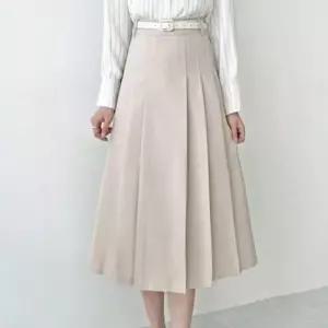 스커트 치마 SK 핀턱 여성 플리츠 여자 주름 롱 벨트포함