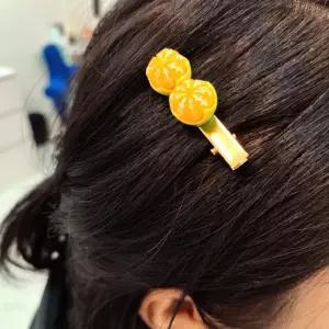 헤어핀 어린이집선물 귤모양 1P 강아지 집게핀 악세사리 머리핀 머리삔
