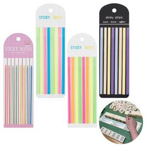 [미국배송] OLYCRAFT 640PCS 4가지 스타일의 끈적끈적한 직사각형 형광펜 테이프 반투명한 메모 탭 다채로운 페이지 마커 스트립 마작 라인 파인더 에스테틱 오피스 학습 용품