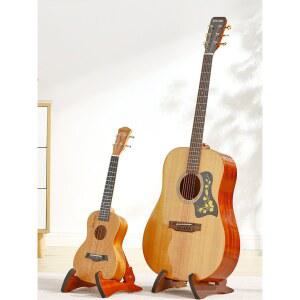 접이식 바이올린 거치대 우드 휴대용 수직 연주 나무 레드브라운 바이올린/우쿨렐레 스크래치