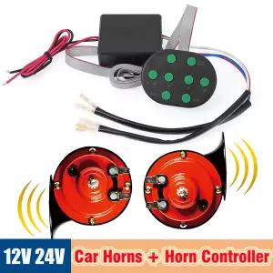 에어혼 화물차 크락션 범용 방수 자동차 음악 확성기 뮤지컬 전자 컨트롤러 8 사운드 레귤레이터 모니터 신