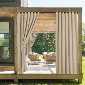 야외용 커튼 방수 암막 찍찍이 우븐 개인정보 가을 캐노피 진회색 가든 야외 1 5x2