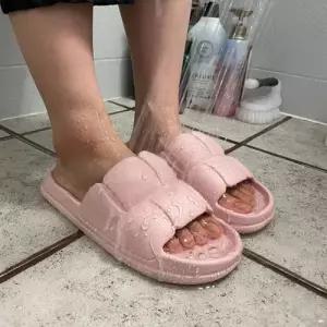 여성용 뚱카롱 쿠션 슬리퍼 핑크 WFIPV2X