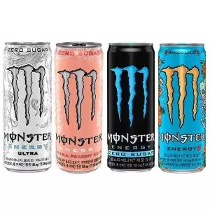 [셀러허브][코카콜라] 몬스터 에너지 드링크 울트라6 피치킨6 제로6 망고로코6 355ml 24캔 (S15754594)