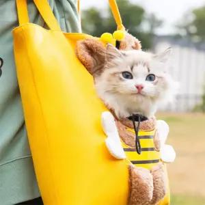 키템 고양이 산책 가방 01산책가방-옐로우 고양이슬링백 펫슬링백