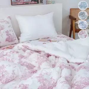 뜨왈 패턴 광목 30수 이불패드세트 SS 프릴 침구 베딩 (WFKBM8V)