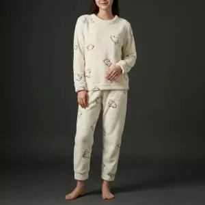 [롯데백화점]비너스 따뜻한 피팅감 극세사 북극곰 자수 여성 실내복 파자마 세트 (VEP396WS)