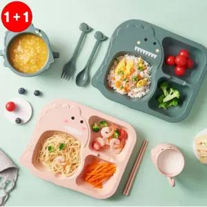 유아용 식기 어린이  공룡 캐릭터 이유식 식판 트레이 @1+1옵션 2배수량배송