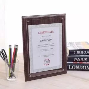 클래식 허가증 상장 액자 A4 수료증 벽걸이 탁상액자 (KYR-WC2F171)