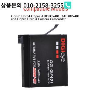 AHDBT-401 교체 배터리 고프로 히어로 4 실버 블랙 카메라 액세서리