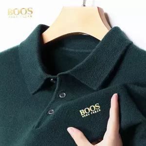 긴팔 폴로셔츠 봄 가을 셔츠 반집업 카라 티셔츠 칼라 알 골드 로고 가을/겨울 시즌 울 남성 니트 폴로 스