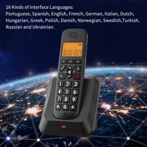 호환 비소피스 확장형 무선 전화기 1.8인치 LCD 3줄 디스플레이 지원 5개 핸드셋 연결 13개 단축키 통화 차