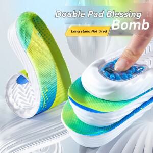 무라식 1쌍 부스트 높이 증가 신발 깔창 남성 여성  컴포트 러닝 스포츠 발 1.5/2.5/3.5cm 성장 패드