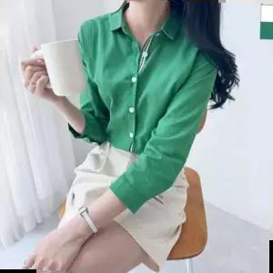 여성상의 린넨 8부셔츠 여성 가을 플러스사이즈 여름블라우스