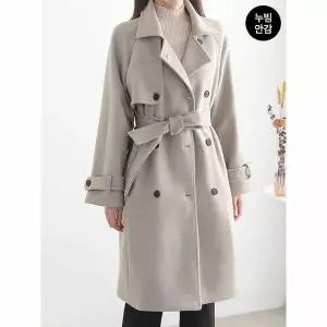 [하프클럽/모리스커밍홈]라펠포인트 트렌치 누빔 롱 코트_M2412CT017D