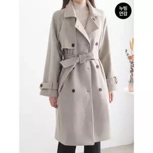 [하프클럽/모리스커밍홈]라펠포인트 트렌치 누빔 롱 코트_M2412CT017D