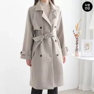 [모리스커밍홈] 라펠포인트 트렌치 누빔 롱 코트_M2412CT017D