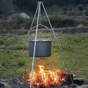 캠핑 더치 걸이 오븐 화로 삼각대 냄비 실버 ZA3 tuv768