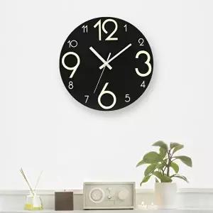 타임아트 축광 야광 무소음 벽시계 디자인 축광시계 (KYR-WC2E75B)