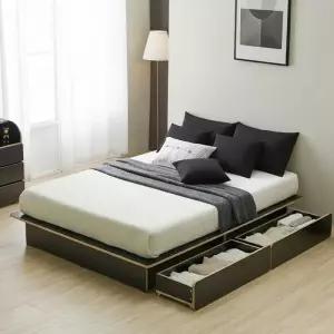 보루네오 엘리브 로우 무헤드 수납 침대 프레임 퀸킹공용 js832