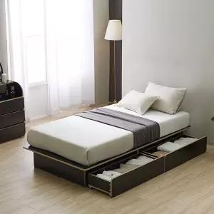 보루네오 엘리브 로우 무헤드 수납 침대 프레임 슈퍼싱글 js831