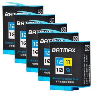 Batmax 배터리 악쿠 고프로 히어로 12 카메라 11 10 9 용 액세서리 1800mAh 5개