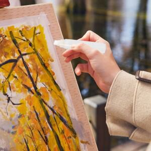 아트 페인팅 키트 10mm 플랫 헤드 리필 가능 아크릴 마커  필기와 오래 지속되는 결과 팁 페인트